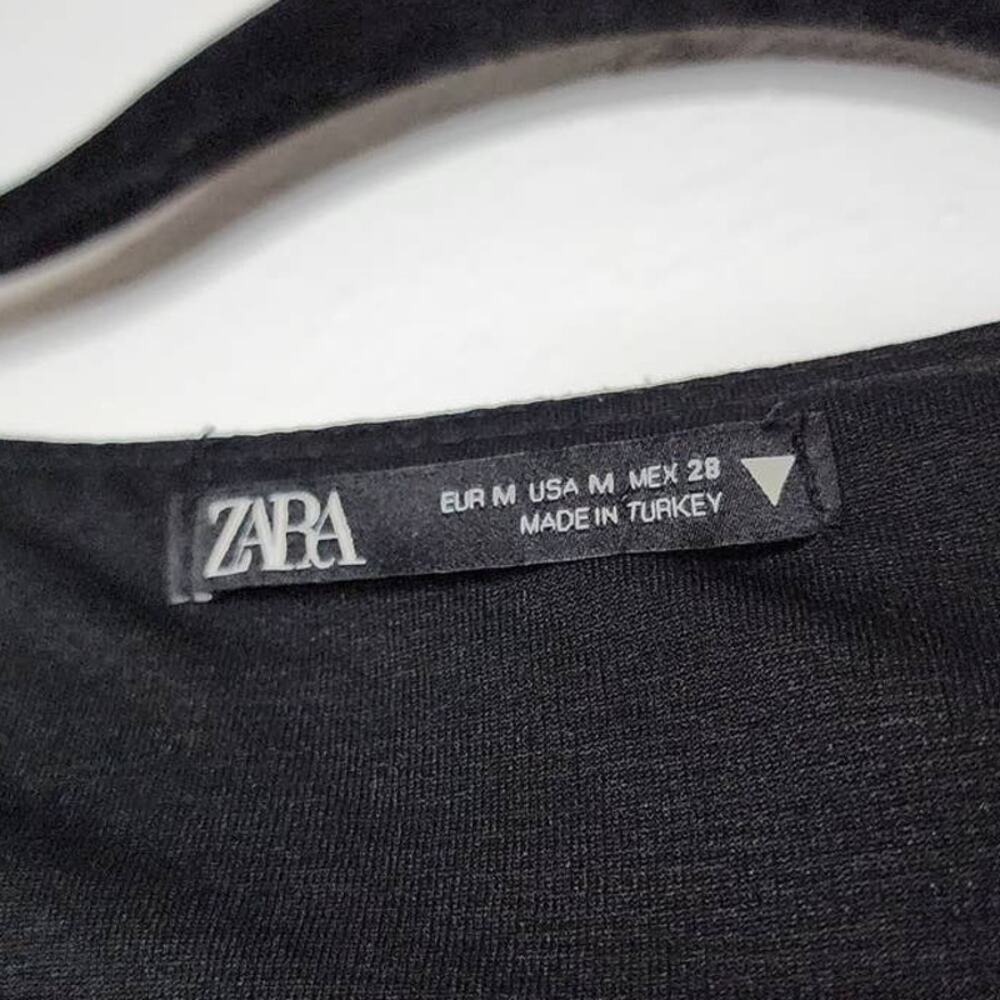 Zara Checked Print Structured Long Sleeve Mini Dr… - image 6